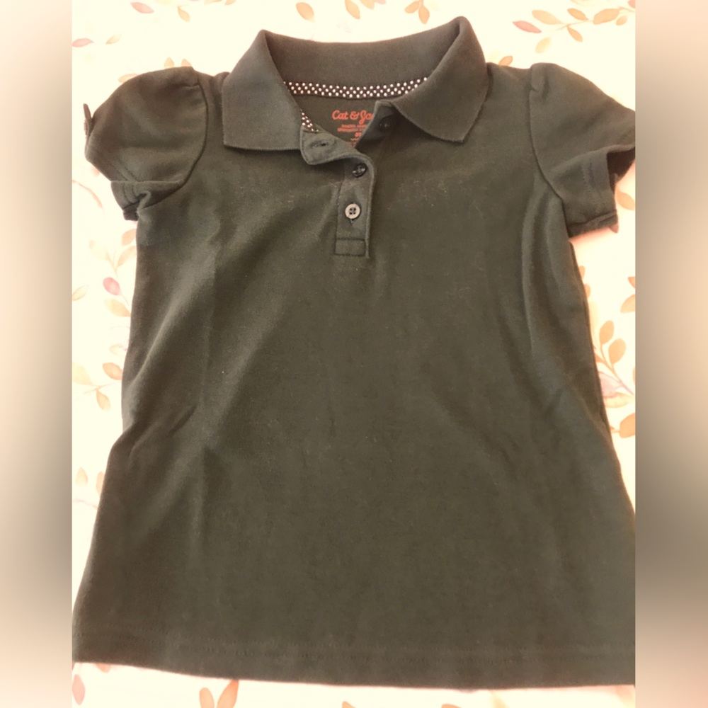 Cat & Jack 3T girls green uniform shirt